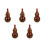 5Pcs Compact Wooden Toothpick Holders Decorative Brown Toothpick Cases 8