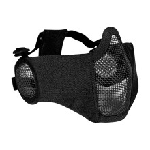 Masque de protection faciale Airsoft léger, pliable et portable avec sangles réglables, demi-masque Airsoft pliable en maille pour les parties de