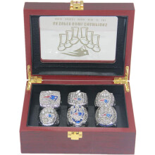 Exquisite Workmanship Ring Display, Replica Ring Display Box for Championship Sports with 3D Design and Deep Engraving, Solid Wood Construction with S