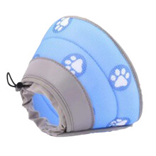 Cat Recovery Collar Soft Adjustable Cone for Surgery Healing, Protective Neck Cover Blue M