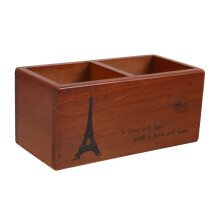 Hairdressing Tool Organizer with Dedicated Scissor Slots, Retro Wooden Storage Box for Salon and Home