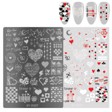 Stainless Steel French Nail Stamping Plate with Butterfly Designs for SalonQuality Manicure