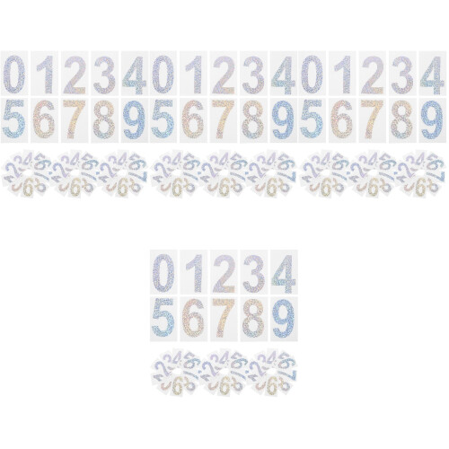 20Sets Reflective PVC Mailbox Numbers Stickers Assorted Color Durable 2