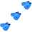 3Pairs Blue Silicone Kids Diving Training Flippers 7