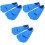 3Pairs Blue Silicone Kids Diving Training Flippers 5