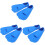 3Pairs Blue Silicone Kids Diving Training Flippers 4