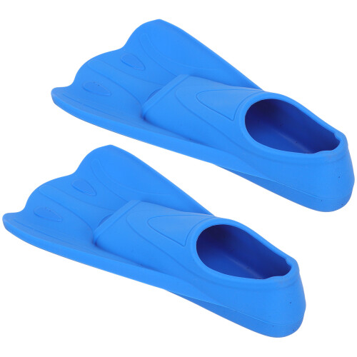 3Pairs Blue Silicone Kids Diving Training Flippers 2