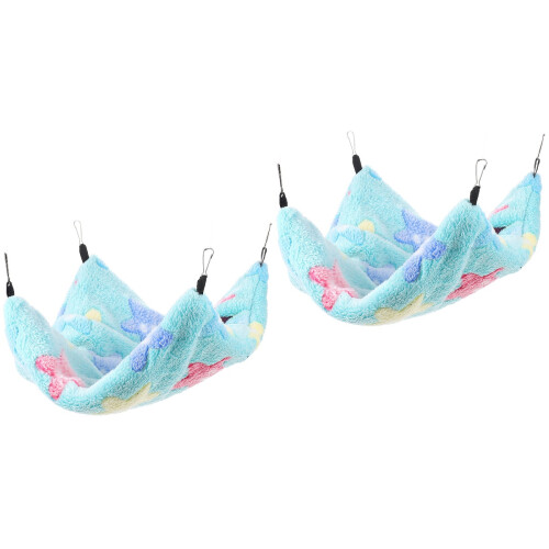 2Pcs Green Hamster Swing Nest Comfortable Pet Hanging Sleeping Bed 2