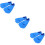 3Pairs Blue Silicone Kids Diving Training Flippers 11