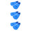 3Pairs Blue Silicone Kids Diving Training Flippers 10