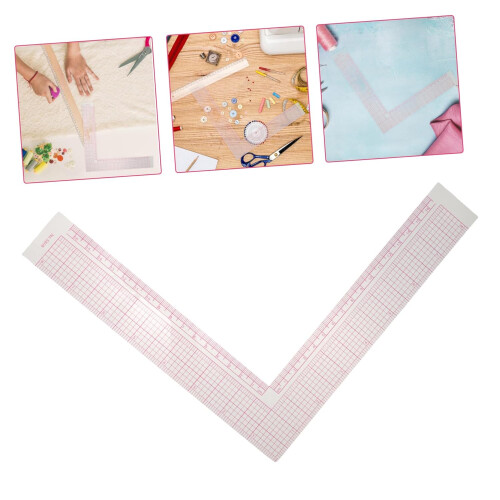 Square Sewing Ruler with Curve Scale for Accurate Garment Measurement and Pattern Design 2