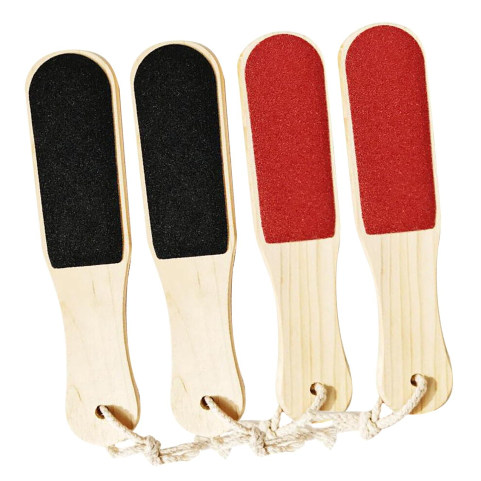 4pcs Foot Callus Remover Pedicure File with Ergonomic Grip and Coarse Rasp Surface Random Color