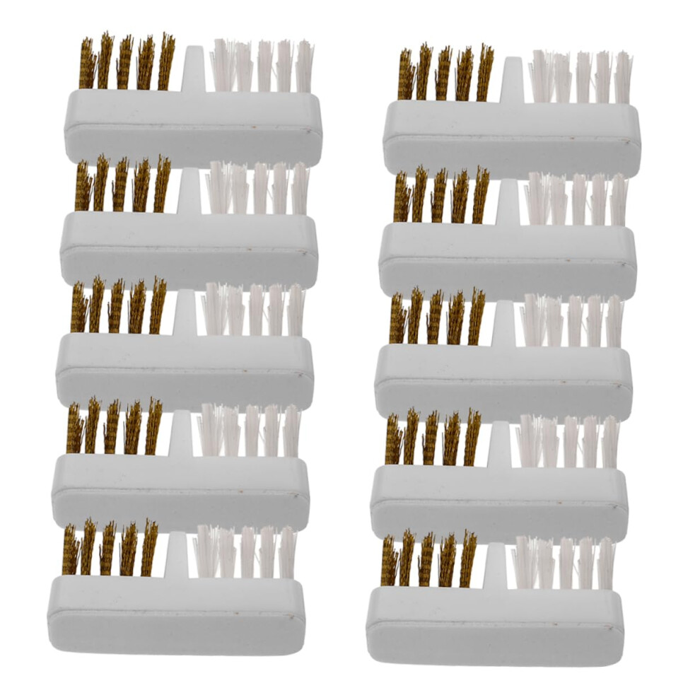 Nail Drill Bit Cleaning Brush Set, Effective Dust Removal Copper Wire Brushes for Grinder Manicure