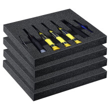 Feuille de Mousse de PolyéThylèNe - Lot de 4 Coussinets en Mousse de PolyuréThane pour L'Emballage et L'Artisanat, 16 Pouces X 12 Pouces X 1 Pouce