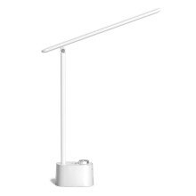 Honeywell LED Desk Lamp with USB Charging Ports, Sunturalux HWT-H01 Stepless Dimmable Eye Caring Desk Light for Home Office, Foldable Small College