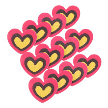 Heart Shaped Nail Buffer Block and File Set for Natural or Acrylic Nails, Compact Travel Size, 20pcs