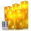 LED Candle, with Embedded Fairy String Lights,5-Piece LED Candle, with 10-Key Remote Control, 24-Hour Timer Function, Dancing Flame, Real Wax, Batter 1