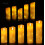 LED Candle, with Embedded Fairy String Lights,5-Piece LED Candle, with 10-Key Remote Control, 24-Hour Timer Function, Dancing Flame, Real Wax, Batter 3