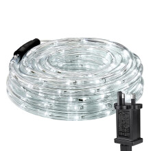 Lepro Outdoor Rope Lights Mains Powered, Connectable, 10m/33ft 240 LED Outdoor Garden Lights Plug in, Bright Cool White, Waterproof 10mm Thick Rope L
