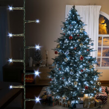 EcoNour Christmas Tree Lights, Cluster Compact 500 LED Cool White | 8 Hrs On Timer, 8 Light Mode, 2.5cm Bulb Distance Fairy String Lights Plug in - T