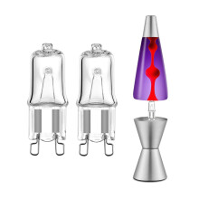 MouMouPurr G9 Lava Lamp Replacement Bulb, 40W Bulb for 14.5inch Lava Lamp G9 Base, 2700K Warm White Reflector Type, Dimmable (2-Pack)