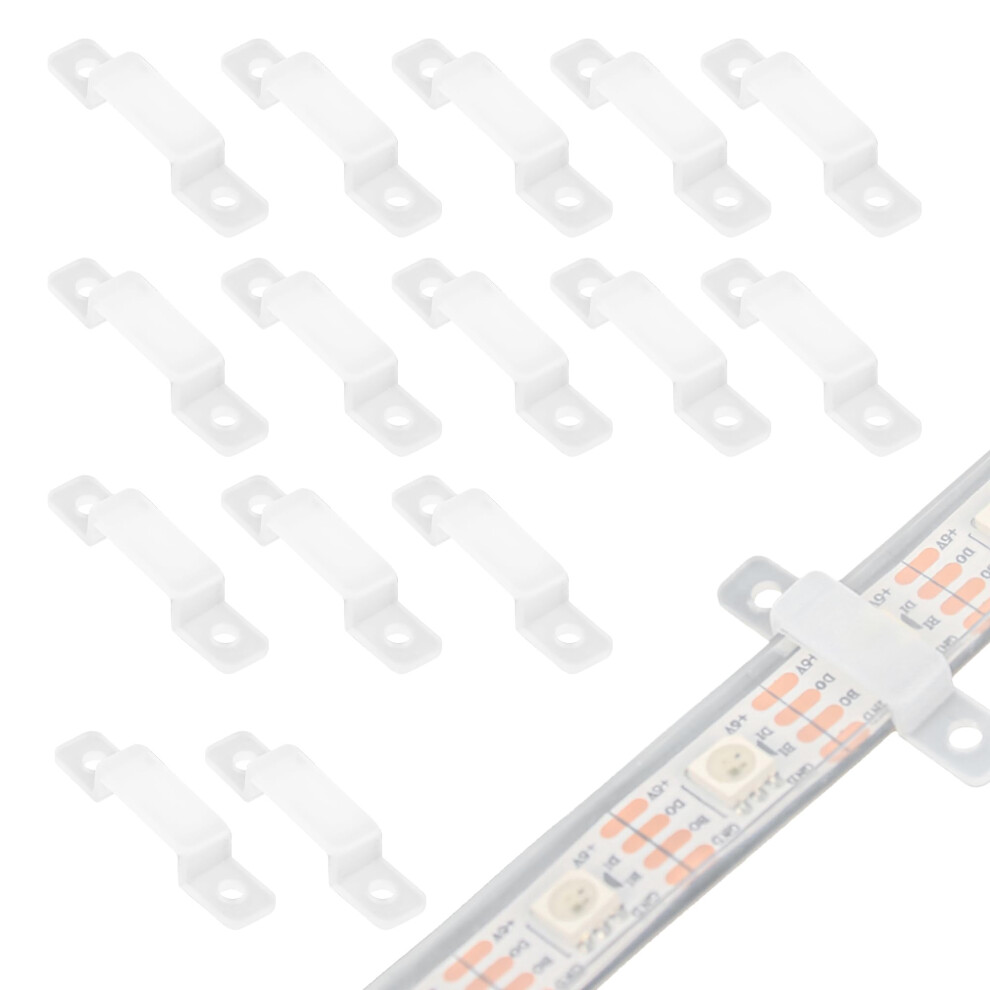 Photos - Electrical Wire & Cable VIPMOON 100 Pack Silicone LED Strip Light Fixing Clips, Two-Sided Screw Mounting Bracket Clips, Suitable for 10mm Wide SMD 5