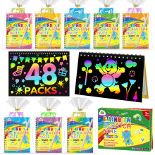 ZMLM Party Bag Fillers for Kids - Scratch Art Party Bag Fillers for Kids, Arts and Crafts Kits for Ages 4-9 Rainbow Scratch Books Classroom Birthday