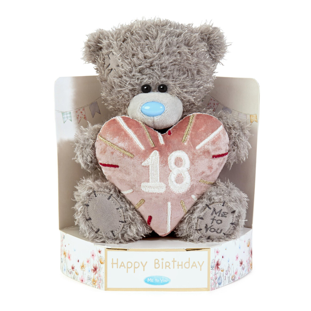 Photos - Other Toys Me to You Tatty Teddy Plush 15cm-High 18th Birthday Bear On Luxury Gift Plinth - Official Collection, Grey