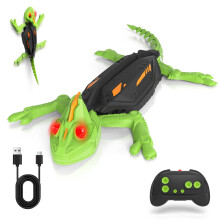 Prism Petal Climbing Gecko, Rechargeable Wall Crawler Chameleon, RC Robot Lizard Toy with LED Eyes, Wall Crawling Gecko Toy for Kids, Birthday Gifts