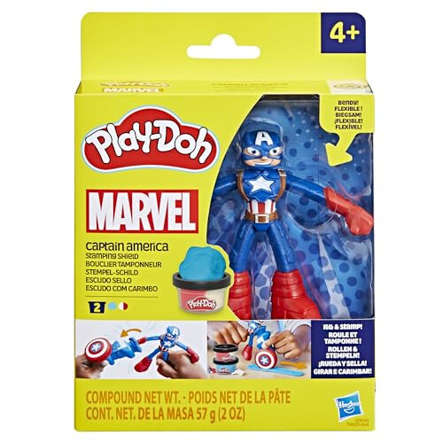 Play-Doh Play-Doh Marvel Captain America Stamping Shield Action Figure Playset 1