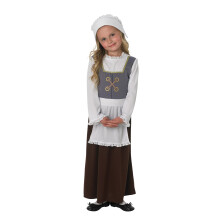 Rubie's Girls Poor Tudor Victorian Historical Book Day School Fancy Dress Costume Outfit (3-4 Years) Grey