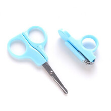 Facial Hair Trimming Scissors Mini Grooming Tools Rounded Tip Safety Blades For General Use Durable Use And Easy Shape Brows With Plastic Cover Ergon