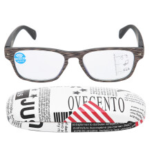 Erleben Sie Stil und Funktion: Unisex-Lesebrille im Retro-Holz-Look mit Blaulichtfilter, klaren Gläsern, komfortabel und leicht – für alle