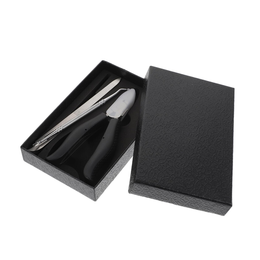 Nail Clippers and Cuticle Nipper Set with Precision Curved Blades, Stainless Steel Pedicure Kit
