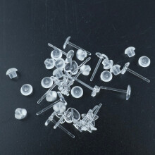 Clear Earrings for School, 9Pairs Hypoallergenic Earrings, Earrings Invisible Earrings Clear Studs Plastic, Earrings Clear Studs Plastic for Women Gir