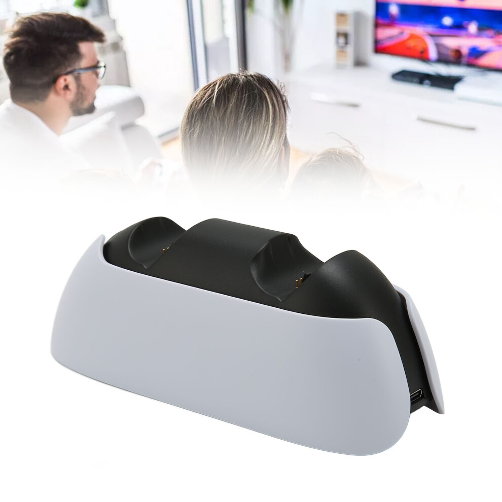Dual Ps5 Controller Charging Station With Led Indicator, Abs Docking Stand 8761380932238