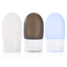 Sticle de călătorie din silicon pentru articole de toaletă, recipiente comprimabile din silicon de calitate alimentară, material portabil și