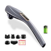 Aparat electric de masaj, terapie tisulară profundă pentru ameliorarea durerii, mâner ergonomic cu noduri interschimbabile pentru masaj țintit,