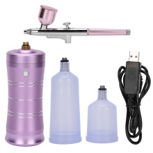 Kit aerografo a pressione regolabile con compressore, aerografo portatile anti-intasamento, facile da pulire, senza fili e ricaricabile, ideale per