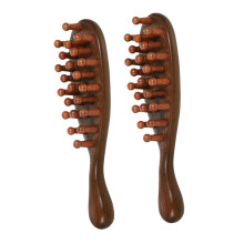 2pcs Sandalwood Wide Tooth Wooden Hair Comb for Curly Wet and Dry Hair Gentle Scalp Massage