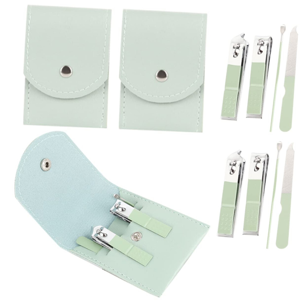Nail Clipper Set Manicure Kit with Case Compact Travel Size Grooming Tools for Women