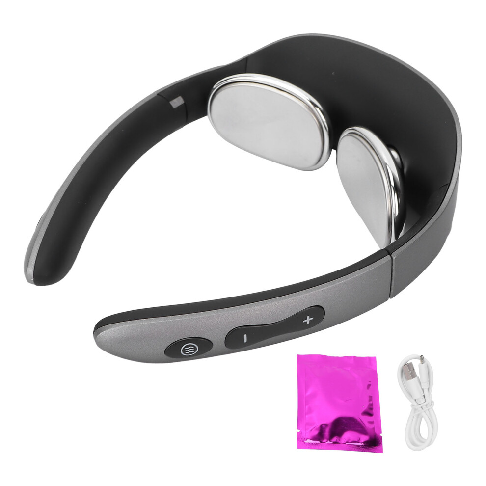 Cordless TENS Neck Massager With Heating Function, Lightweight Electric Neck Massager For Pain Relief, Voice Broadcast & 15 Levels Of Strength