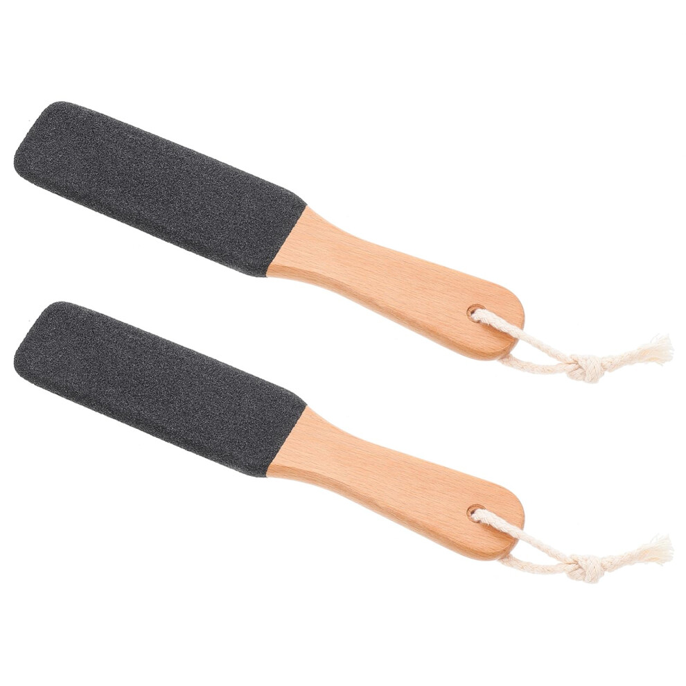 2pcs Wooden DoubleSided Foot Callus Remover Foot File for Dead Skin and Precision Smoothing
