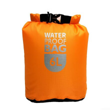 Waterproof Dry Bag 6L Orange – 210T Polyester 3000mm Rated Roll Sack for Kayaking Rafting Hiking