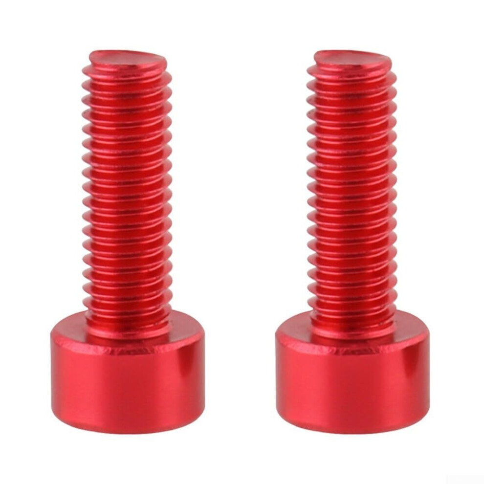 Alloy Bike Bottle Cage Screws M5 X 15Mm 6061 Aluminum Bolts For Road, Mountain, Folding Bikes 2 Pack Red 9094768540480