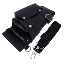 Hairdressing Scissor Pouch PU Leather Barber Tool Belt with Multiple Pockets for Salon Stylists