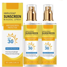 Scalp Sunscreen Spray SPF 30 UV Protection for Hair and Scalp, Prevents Color Fade, NonGreasy, 2pcs