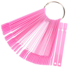 150pcs Nail Display Sticks with Ring for Nail Art Practice, Color Swatch Fan Set, Durable Design
