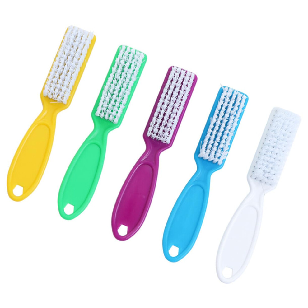 10pcs Nail Cleaning Brush with Long Handle Soft Bristles for Manicure Pedicure Fingernails Toenails