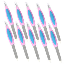 10pcs Dual Ended Nail File and Buffer 2 in 1 Manicure Pedicure Nail Care Tool for Smooth Finish